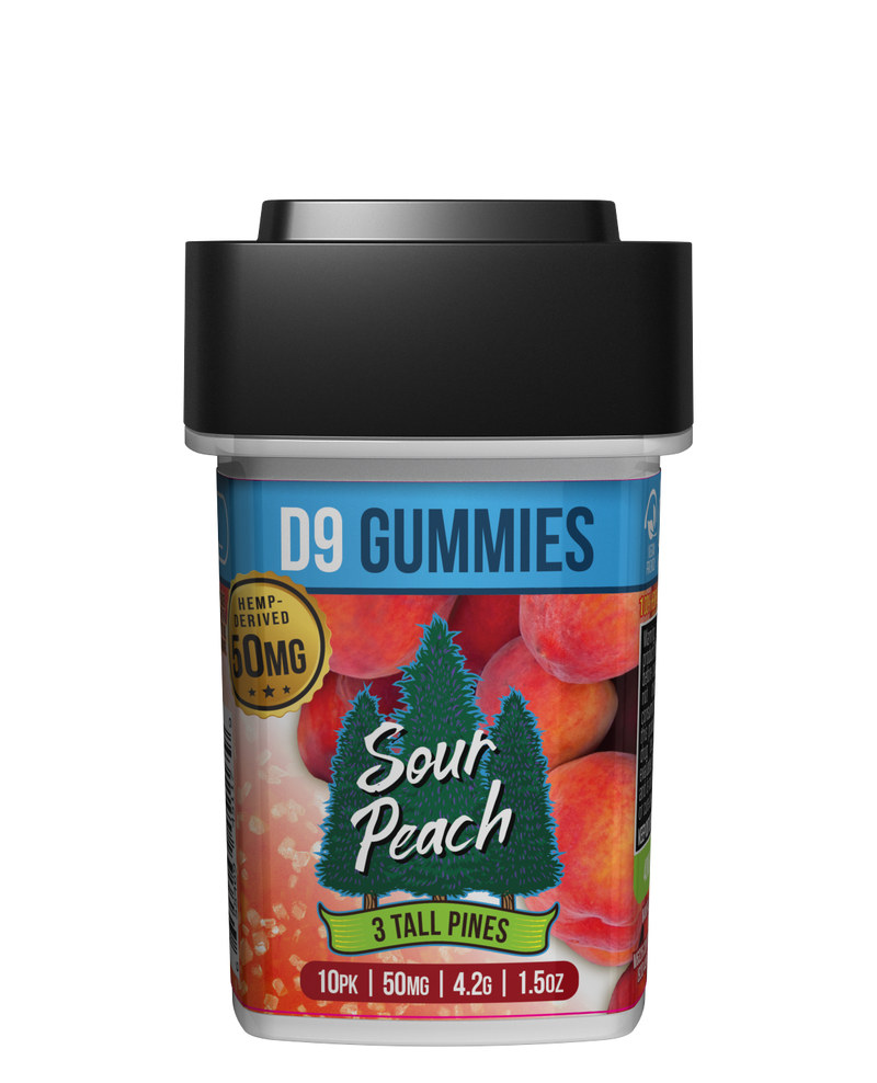 Sour Peach - Full Spectrum Delta 9 Gummies
