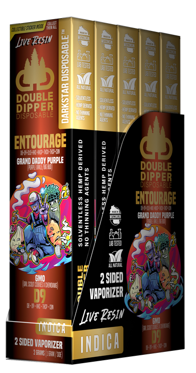 Delta 9 & Entourage - Darkstar Double Dipper 2g Disposable (Indica)