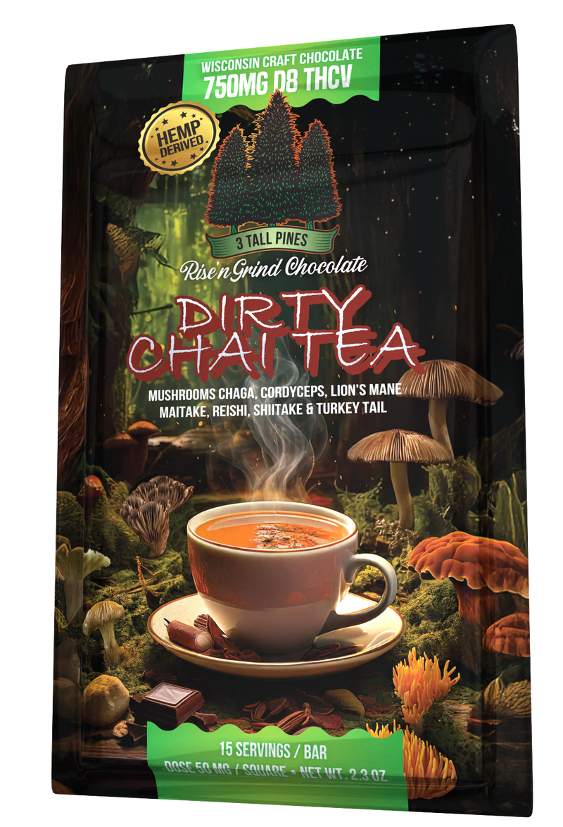 Dirty Chai Tea - Rise N Grind THCV Chocolate Bar