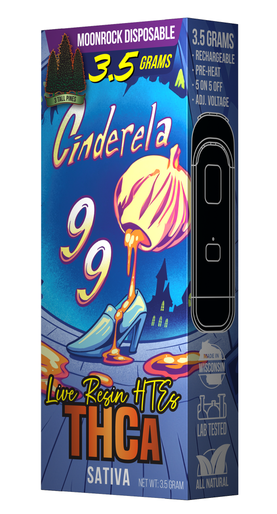 THCa Disposable Vape - Cinderela 99 - Moonrock (Sativa) – 3