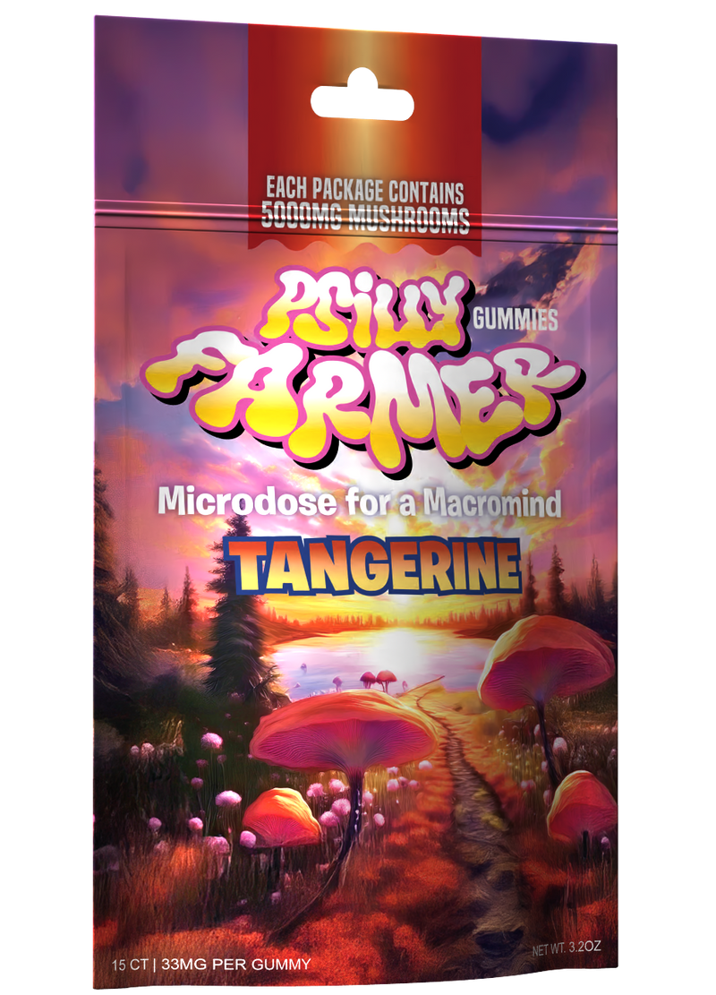 Psilly Farmer 5000mg Mushroom Gummies – Tangerine Twist