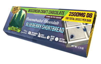 Blueberry Shortbread - Delta 8 Chocolate Bar