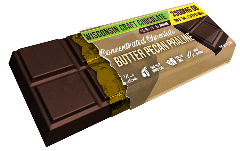 Butter Pecan Praline - Delta 8 Chocolate Bar