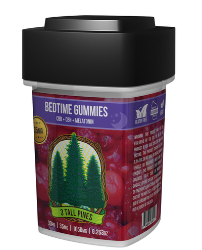 CBD/CBN/Melatonin - Bedtime Gummies (35mg) Edibles 3 Tall Pines Wholesale