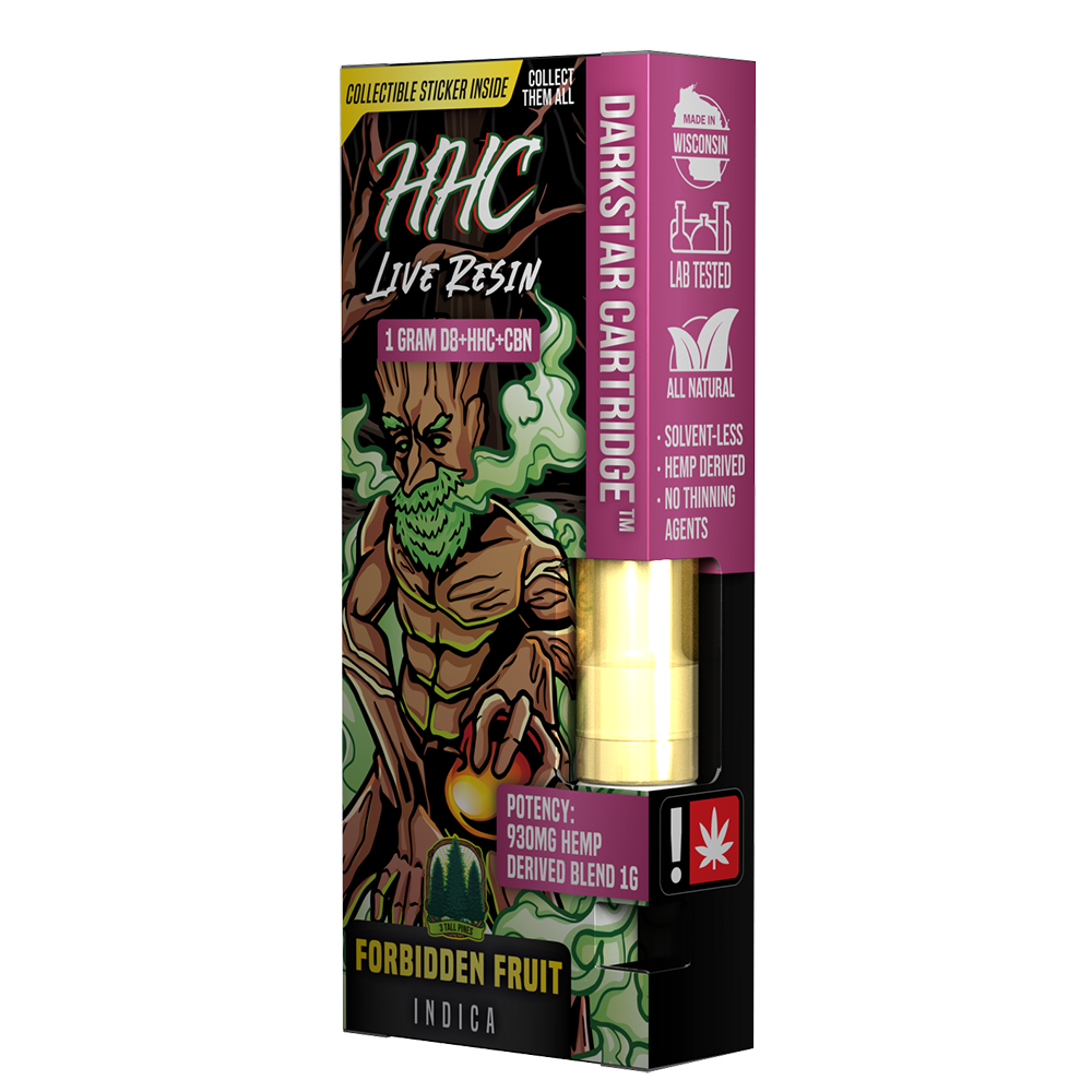 HHC - Darkstar 1g Vape Cartridges (Indica) - 3 Tall Pines Wholesale