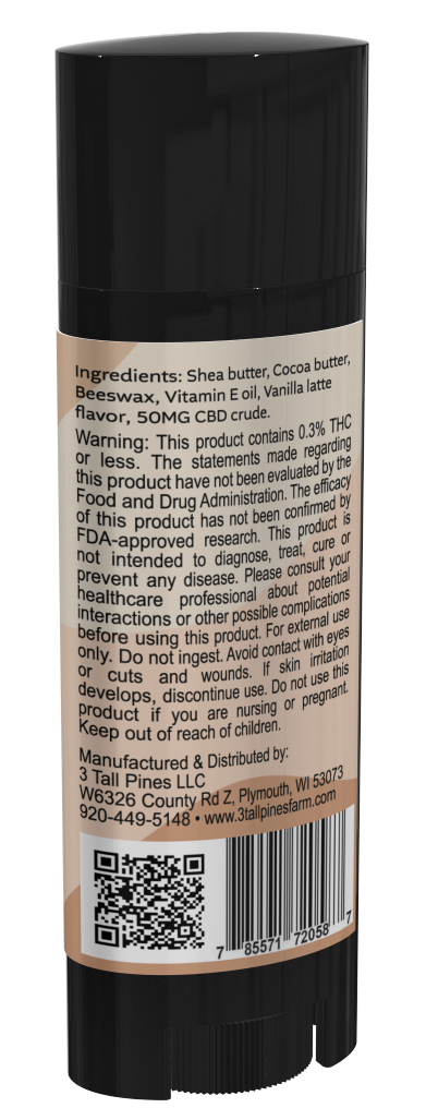 Vanilla Latte CBD Chapstick - 50mg