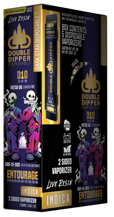 Fatso OG/Dos-si-Dos - Delta 10/Entourage - Darkstar Double Dipper Disposable Vape