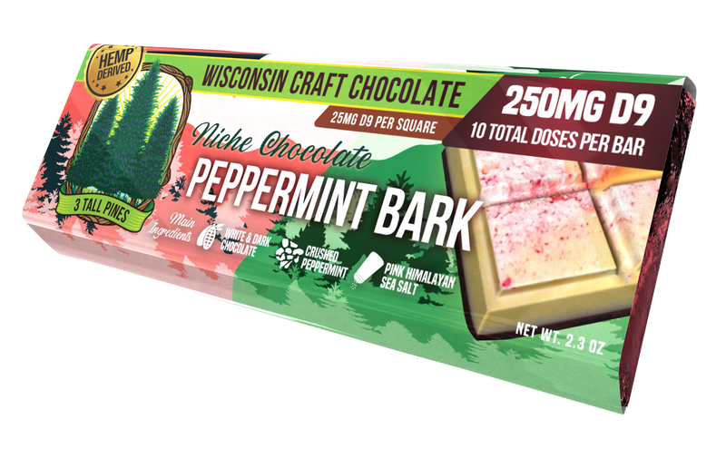 Peppermint Bark - Delta 9 Chocolate Bar