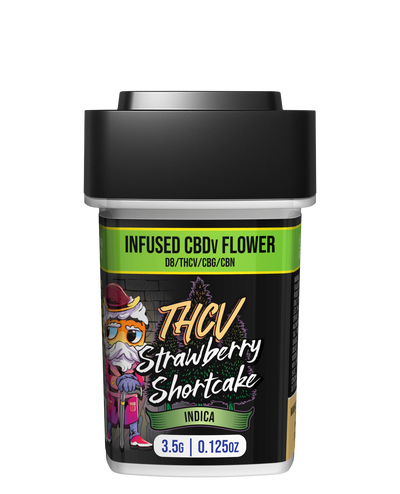 THCv - Infused CBDv Flower - Strawberry Shortcake (Indica)